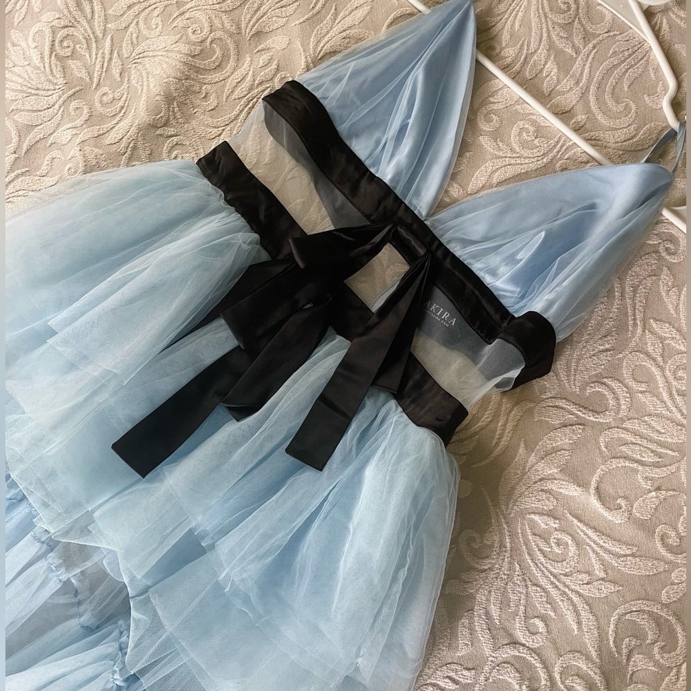 CALL ME PRINCESS HIGH LOW TULLE BLOUSE IN BLUE 🦋🕊️